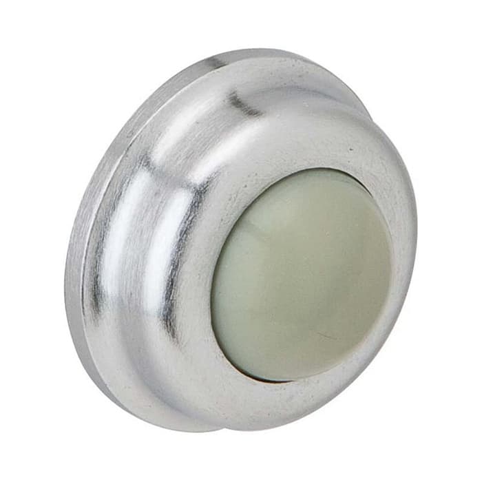 Door Stops, Wall Bumpers Satin Chrome, 1"