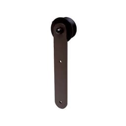 Barn Door Hardware Accessory Macau Series Hanger, Face Mount, Strap Stick Style, Black
