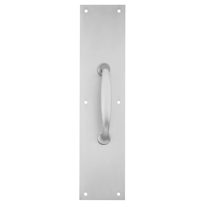 Door Pull Plates with Bevel Edges Bright Brass, 3-1/2" x 15"
