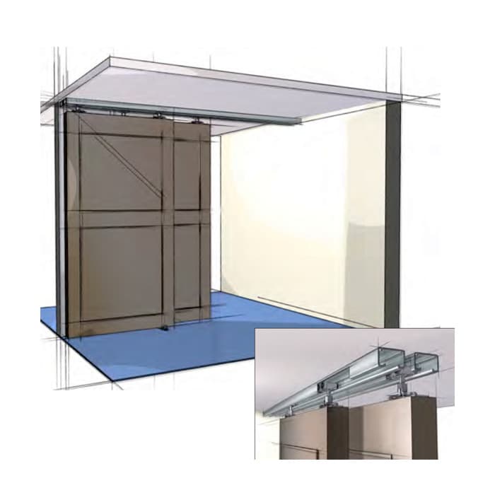 Grant 150E Series Sliding Bypass Door Hardware and Track Sets Medium Duty, 150 lb Capacity, 72"