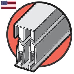 1-1/16" Glass Door Pull, Anochrome