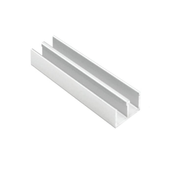 Sliding Door Tracks-Dual, Lower Track Aluminum Sliding Door Hardware Components for 1/4" Thick Doors, 4'