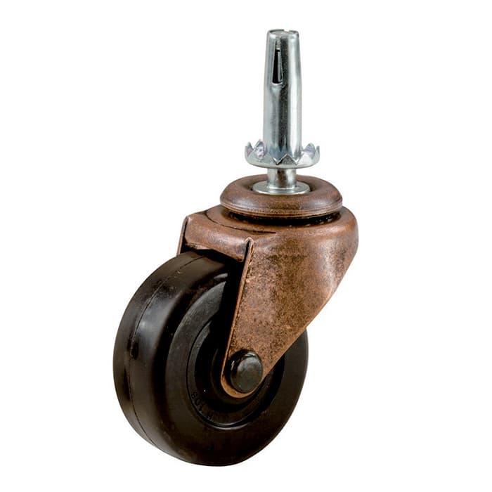 Shepherd 2" Stem & Socket Mount Swivel Caster, No Brake, 80 lb, 9345