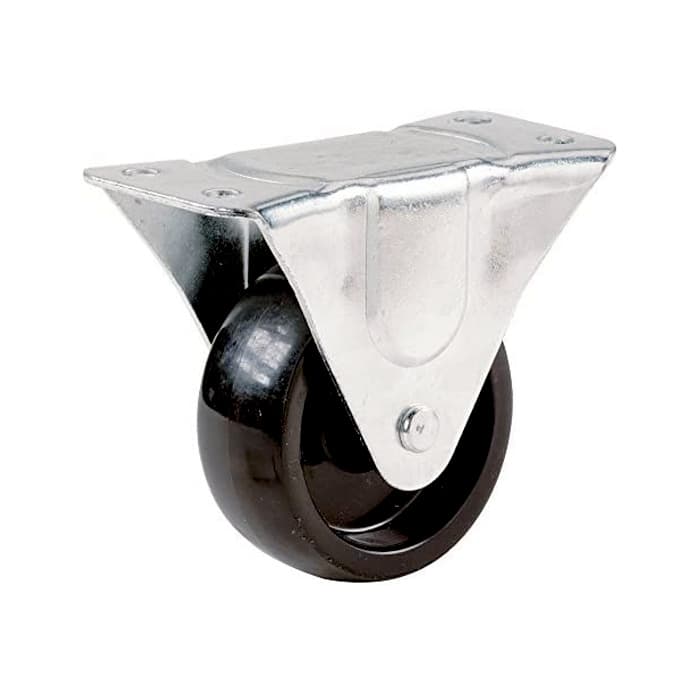 Shepherd 2" Plate Mount Rigid Caster, Soft Rubber, No Brake, 125 lb, 9481