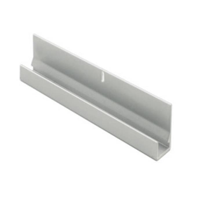 Bottom J-Channel with Ridges, Aluminum 12'L, Satin Clear Anodized