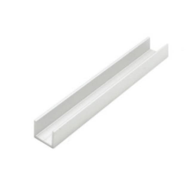 U-Channel Utility Moulding 12"L, Satin Clear Anodized