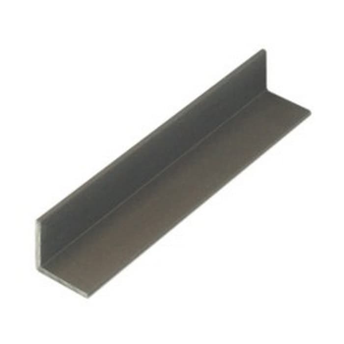 L-Channel, Aluminum 5/8"H, 12'L, Satin Clear Anodized