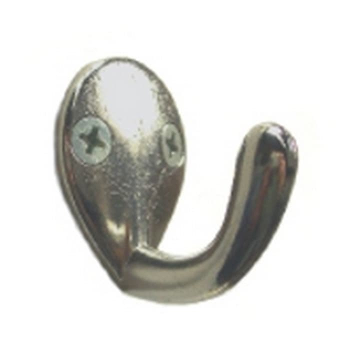 Coat and Hat Hook, 1-1/4 in (32 mm) Length - Polished Chrome, Epco | CH201-ZC-2