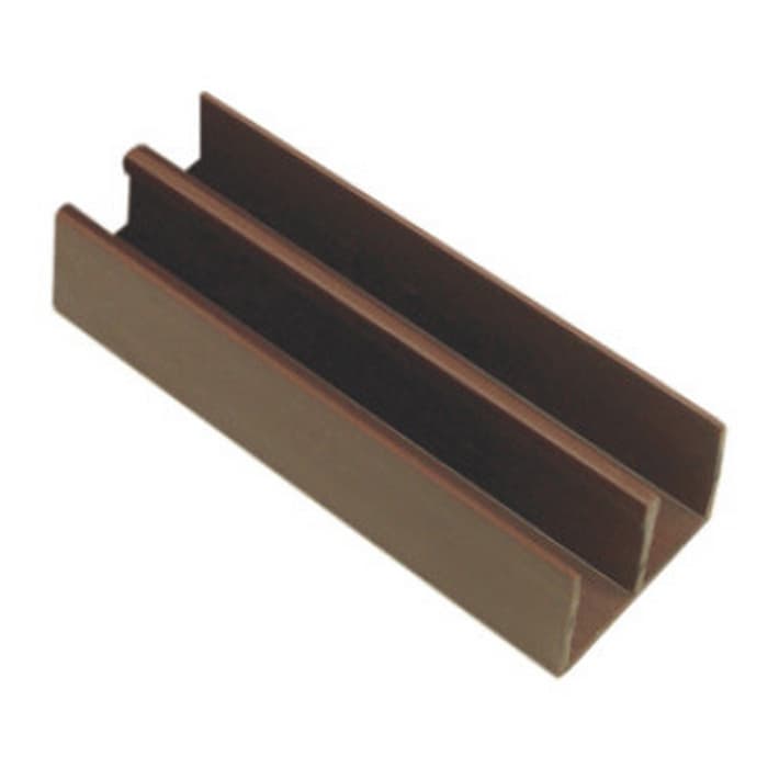 Plastic Upper Guide for 1/2" Door Brown
