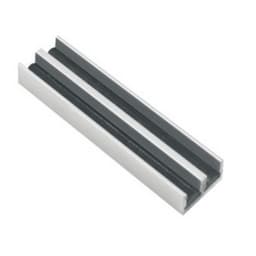 Aluminum Track with Insert for 1/4" Door 12'L, 0.813"W Clear Anodized