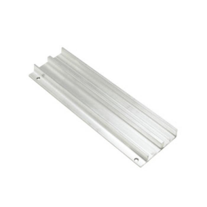 Aluminum Track for 1/2" Door 12'L, Mill Aluminum