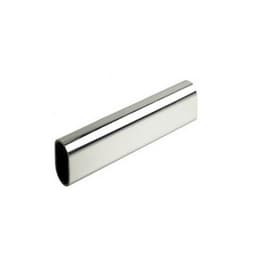EPCO Polished Chrome 30mm H x 15mm W x 96"L Oval Closet Rod, Aluminum - 830-8-PC