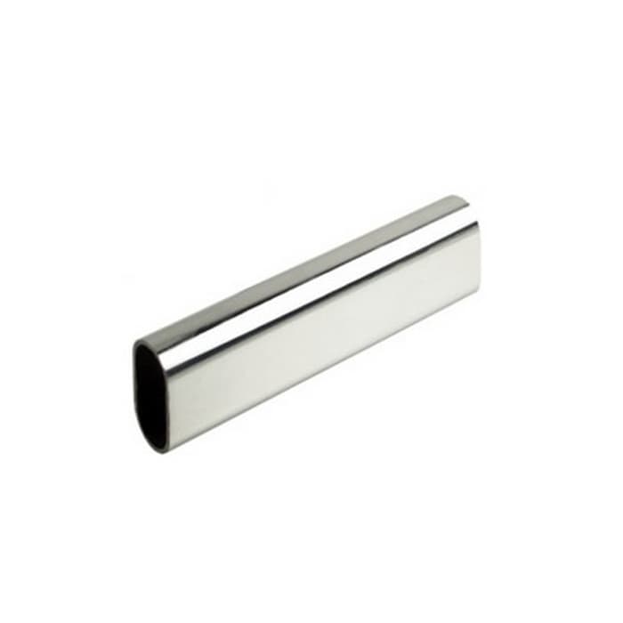 EPCO 15 mm x 30 mm x 96" Oval Closet Rod, Polished Chrome, 830-8-PC