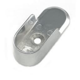 Deep Channel Flange w/Pins 32mm c/c, Bright Chrome - Epco 843-PC