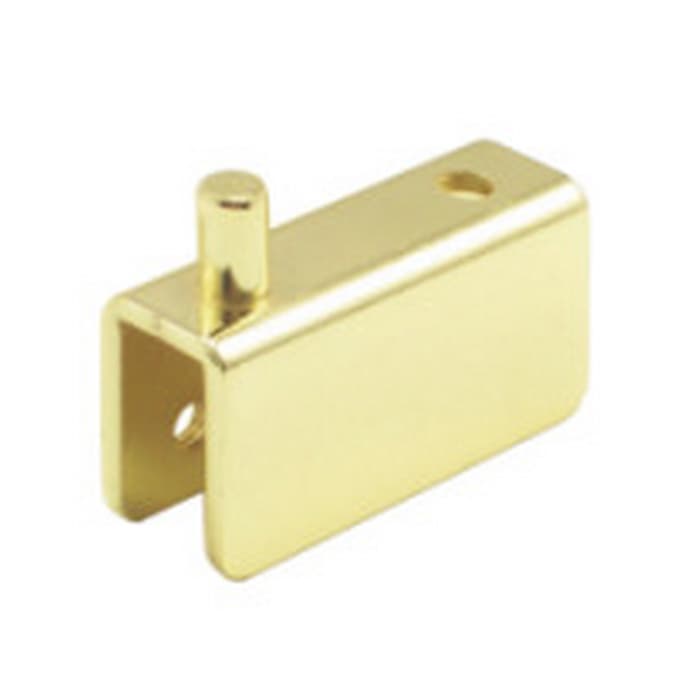 Epco Deep Channel Glass Door Hinge Kit for 1/4" and 3/16" Glass Polished Brass 517-PB