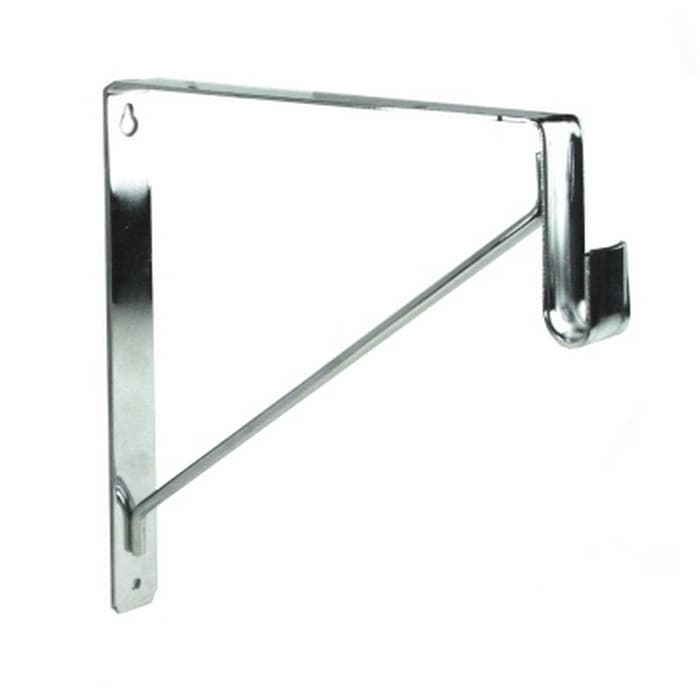 EPCO Oval Closet Rod and Shelf Bracket for 15 mm x 30 mm Tubing, Polished Chrome, 848-PC