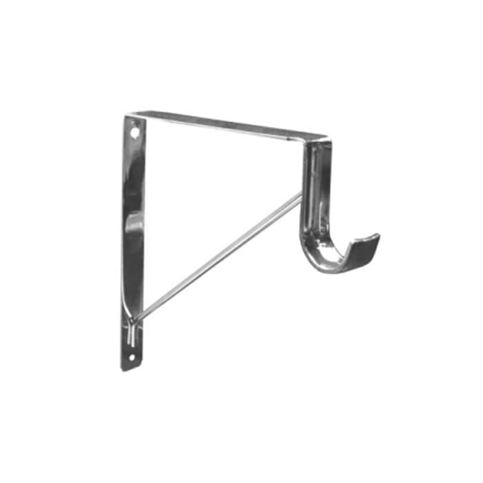 PRO Value Round Closet Rod and Shelf Bracket for 1" to 1-1/2" Tubing, Polished Chrome