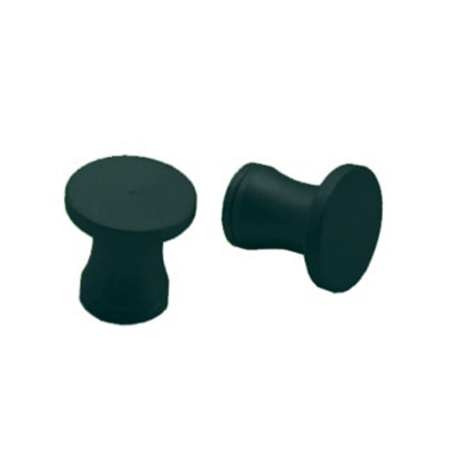 Sliding Door Knobs with Screws, 2 Pack 33/64" Dia., Satin Black Anodized