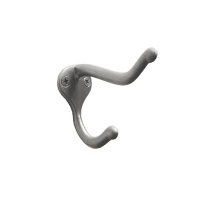 Coat and Hat Hook, 1-11/16 in (43 mm) Length - Brushed Nickel, Epco | CH105-ZBN-2