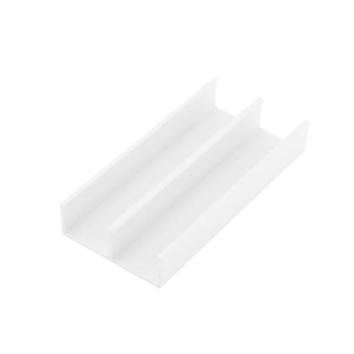 Plastic Upper Guide for 3/4" Door White, 12'L