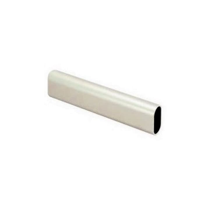 EPCO 15 mm x 30 mm x 96" Oval Closet Rod, Satin Nickel, 830-8-SN