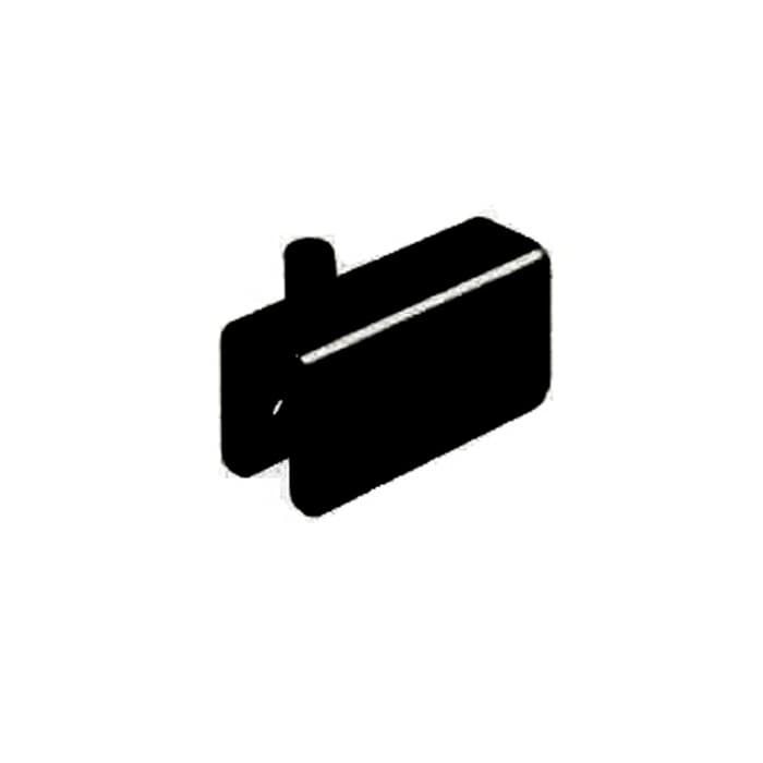 Epco Deep Channel Glass Door Hinge Kit for 1/4" and 3/16" Glass Black 517-BL