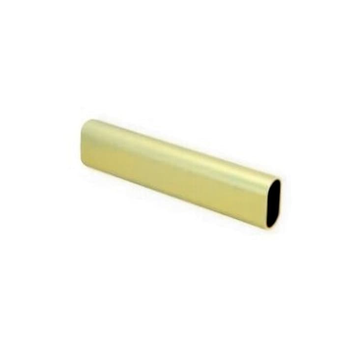 EPCO 15 mm x 30 mm x 96" Oval Closet Rod, Satin Brass, 830-8-SB