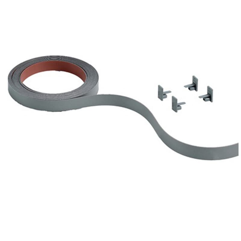 Coloured Cover Set for Concealing Runner Profile, 18mm High, 2500mm, Silver