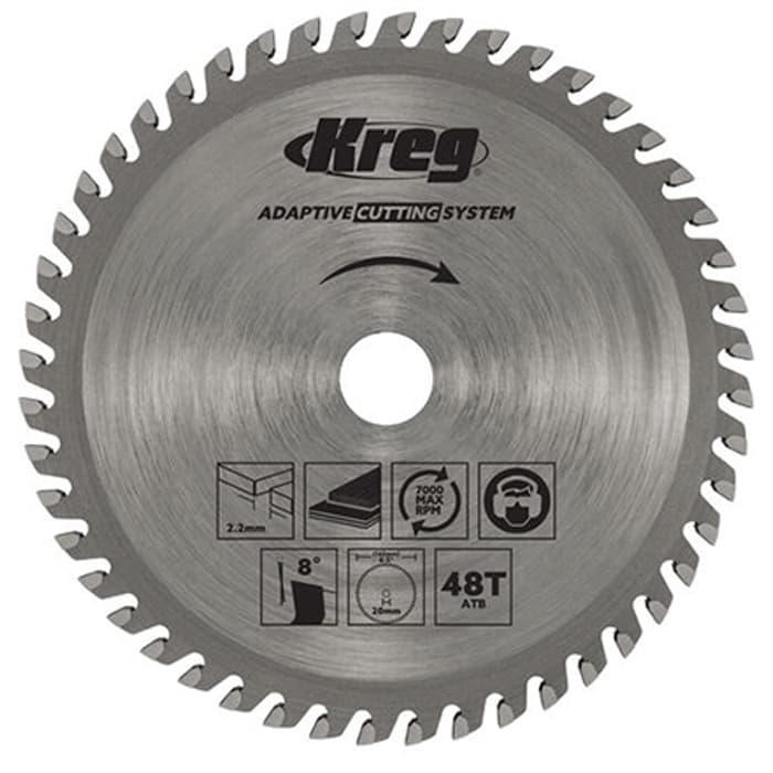 Adaptive Cutting System Saw Blade 48-Tooth, Carbide-Tipped, 6-1/2" - Kreg Tool ACS705