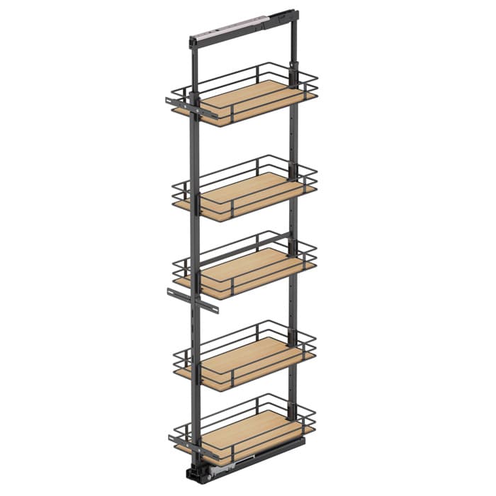 Tal Pantry Plantinum Scalea, 2 Basket 8.5" x 20.98" x 3.15"