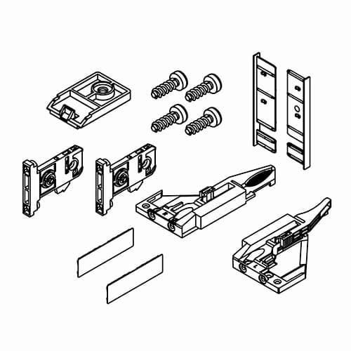 Vionaro H89 Drawer Inset Front Panel, Silver Gray, 45-11/16