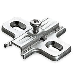 Salice 0mm steel mounting plate, pre-mounted euro screws