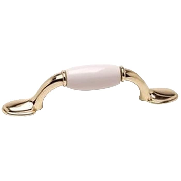 Berenson Salem Series 3" (76 mm) Center to Center Polished Brass Pull, - 8073-103-P