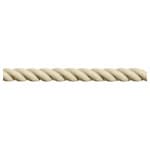 Wood Split Rope Moldings Tight Twist, 8' Long, 1/2" Wide Unfinished Cherry
