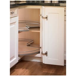 Kessebohmer Auper Susan Arena Plus 32"D Anthracite/Anthracite Pie Cut Lazy Susan, Independently Rotating 2 Shelves - 2850489846