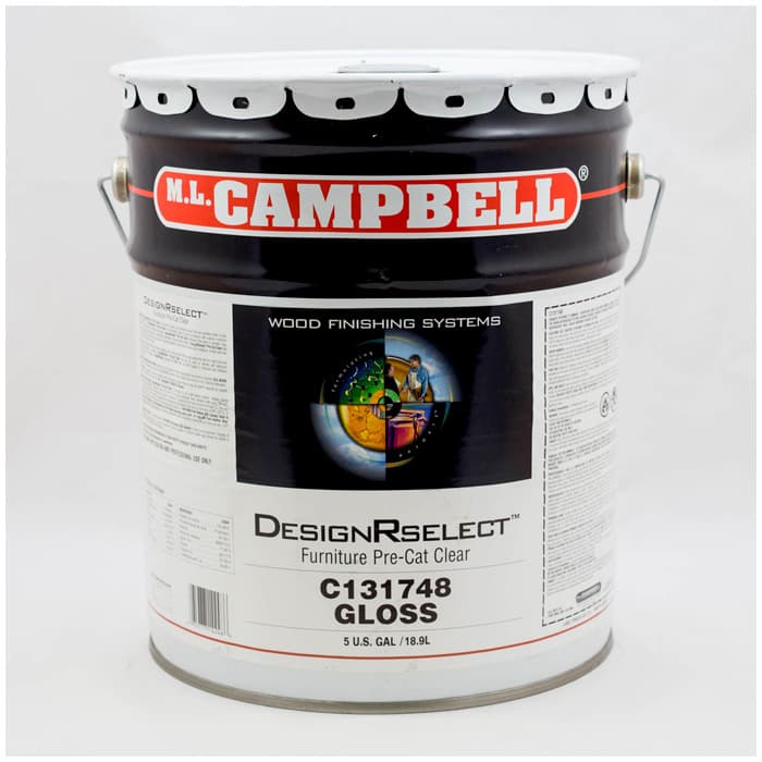 Designer Select Precat Clear Gloss, 5 Gallon - Ml Campbell 00C131748-20