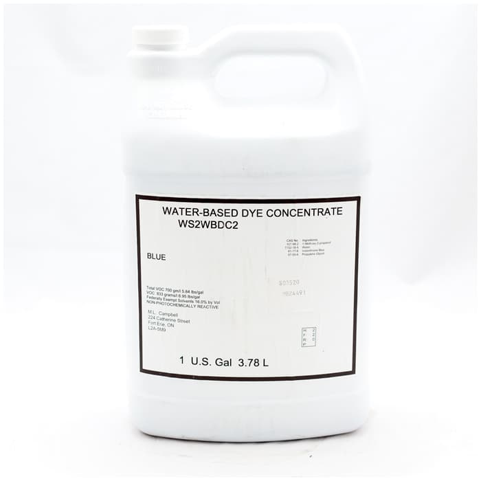 Water Borne Dye Concentration, Black, 1 Gallon