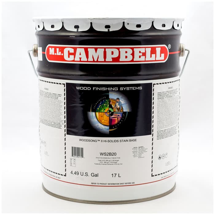 Woodsong II Stain Base 0.2 Clear, 5 Gallon - Ml Campbell 000WS2B20-20