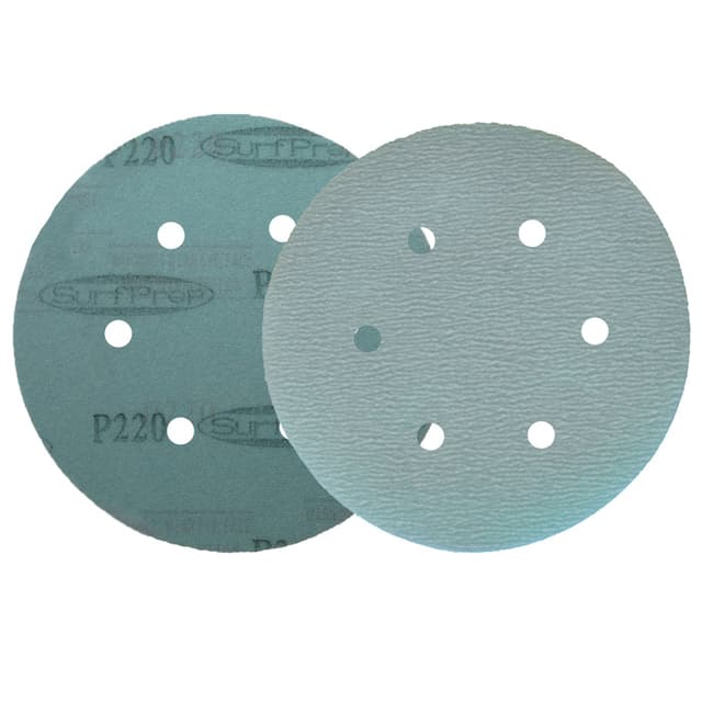 SurfPrep 6" 6-Hole  Aluminum Oxide Film  Sanding Discs