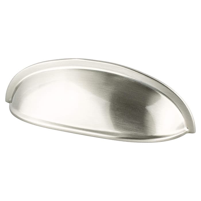 Berenson Folklore Series 3" (76 mm) Center to Center Brushed Nickel Cup Pull, 8340-1BPN-P