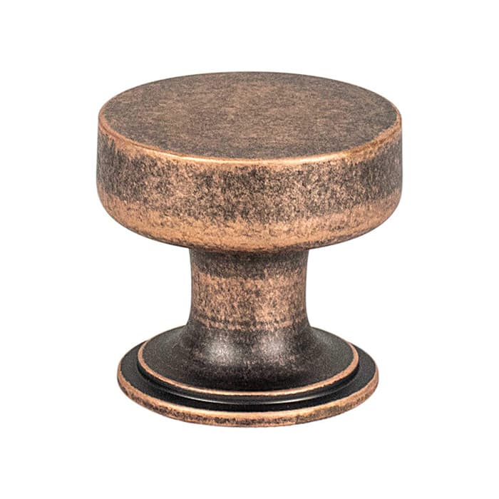 Berenson Folklore Series Weathered Copper 1-3/16" (30 mm) Diameter Knob, 8326-10WC-P