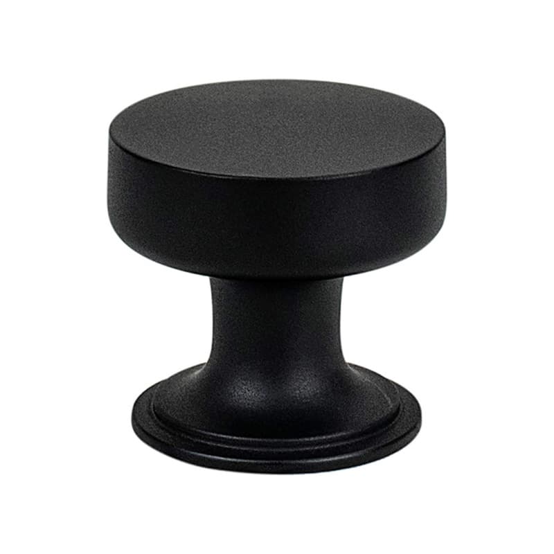 Berenson Folklore Series Matte Black 1-3/16" (30 mm) Diameter Knob, - 8308-1055-P