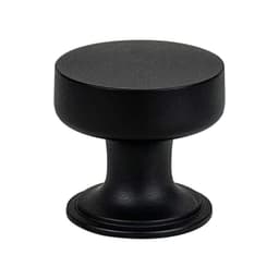 Berenson Folklore Series Matte Black 1-3/16" (30 mm) Diameter Knob, - 8308-1055-P