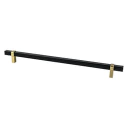 Berenson Rivet Rebel Series Matte Black/Modern Brushed Gold 18" (457 mm) Center to Center Appliance Pull, -5132-455MDB-P