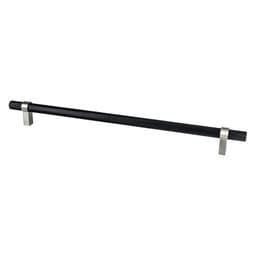 Berenson Radial Reign Series Matte Black/Brushed Nickel 18" (457 mm) Center to Center Appliance Pull, -5140-455BPN-P