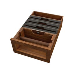 Rev-A-Shelf 4PTD-WN Series 14-1/2"W Walnut Paper Towel Drawer Soft-close Full extension Slides, - 4PTTD-WN18H-1