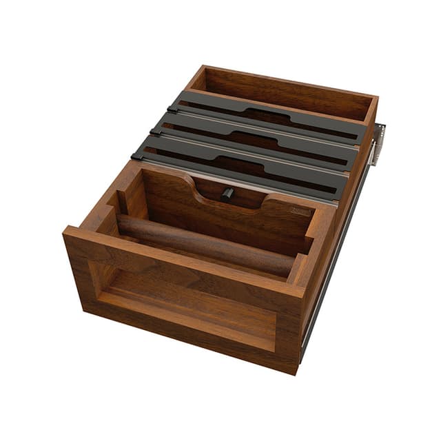 Rev-A-Shelf 4PTD Series 15"W Maple Paper Towel Drawer Soft-close Full extension Slides, - 4PTTD-WN18HSC-1