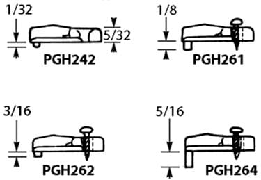 Panel Retaining Clips Glass and Panel 5/16" Inset, Clear - 100 Each
