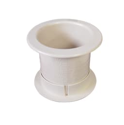 Dual Sided Grommets, 2-1/2" Bore Hole Two Piece Plastic - Fastcap DUALLY 2.5 SINGLE WH