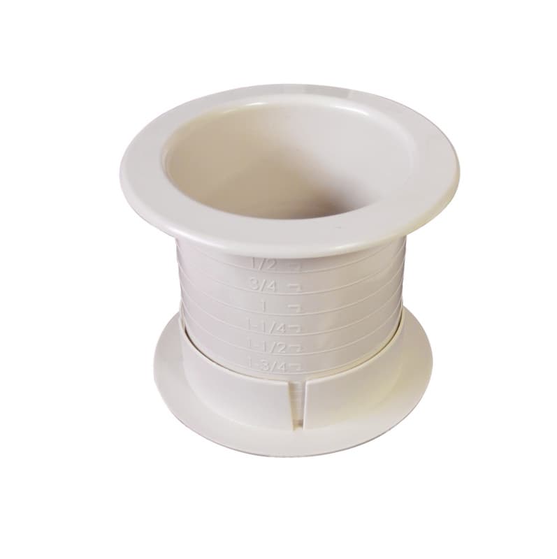 Dual Sided Grommets, 2-1/2" Bore Hole Two Piece Plastic - Fastcap DUALLY 2.5 SINGLE WH